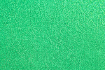 Green leather texture background 