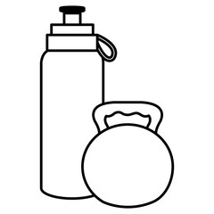 bottle gym with dumbbell