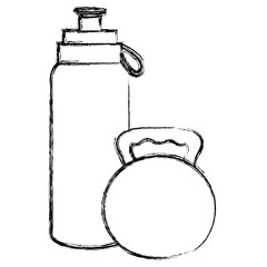 bottle gym with dumbbell