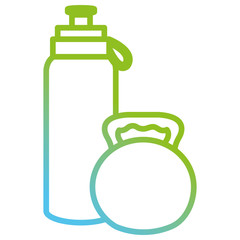 bottle gym with dumbbell