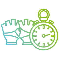 timer chronometer with gloves sport
