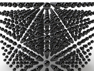 Illustration of a variety of metal magnetic neocube balls, balls in space at a distance. The idea...