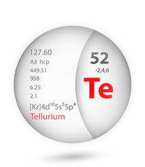 Tellurium icon in badge style