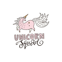 Vector Unicorn Lettering