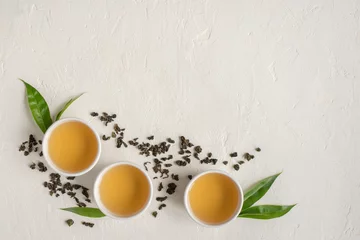 Abwaschbare Fototapete Tee green oolong tea