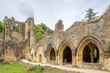 Fototapeta na wymiar Ruins of Villers devant Orval monastery in Belgium