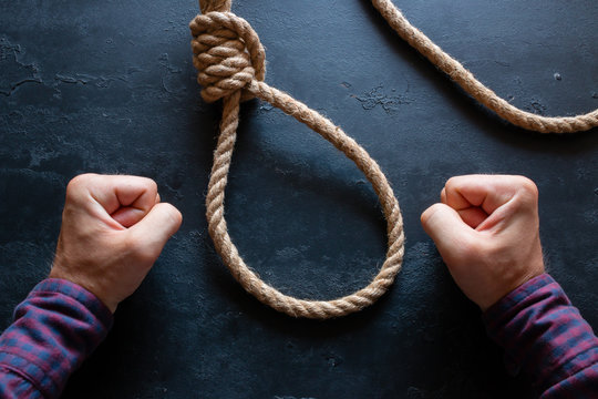 a man shows willpower not to commit suicide