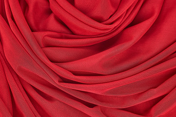 Fototapeta na wymiar fabric stretch mesh red