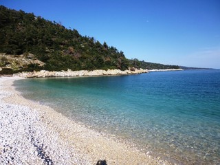Playa blanca en Alonissos