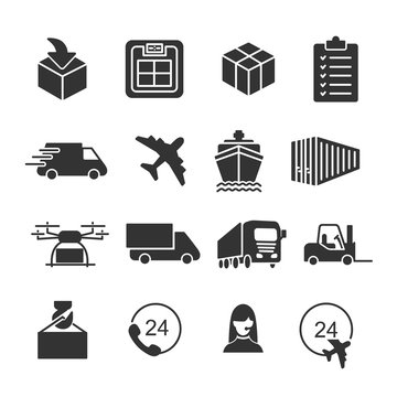 Vector image set of delivery icons.