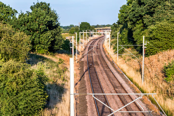 Day view empty British Railroad landscape
