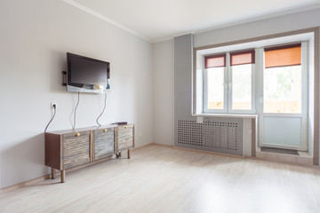 Small studio apartment and kitchen hightech interior