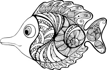 fish in the style of sentangle