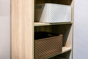 Boxes rattan type, Design, cost in . Two boxes for things.