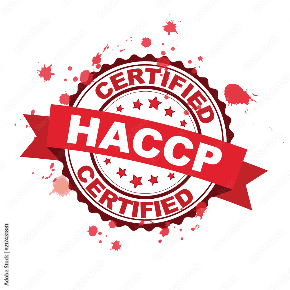 Wall mural haccp hazard analysis and critical control points red rubber stamp