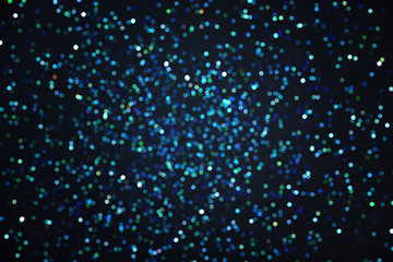 Blue glitter bokeh
