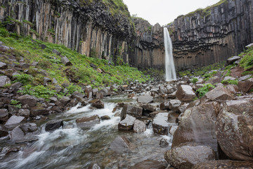 The majestic Svartifoss Waterfall