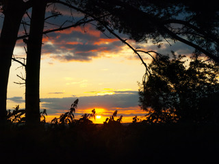 Sunset over Pennines from Durham