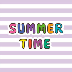 Fototapeta premium Summer banner. Description, text. Vector illustration for design. Bright background in a cage.