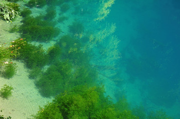 karstic spring with turquoise water