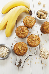 Oat muffins with banana