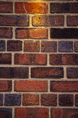 Old Brick Wall with light on top