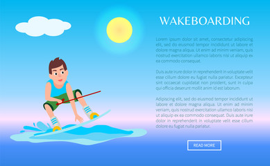 Wakeboarding Web Online Poster Kitesurfing Boy