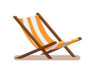 Hammock-Chair with Stripes Vector Illustration