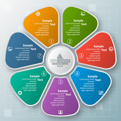 Abstract 3D Paper Infographics. Business template .Vector illustration