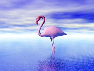 Fototapeta na wymiar Rosa Flamingo