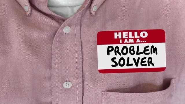 Hello Im a Problem Solver Solution Finder Name Tag 3d Animation