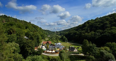 Ojców, a small village in the valley, Poland