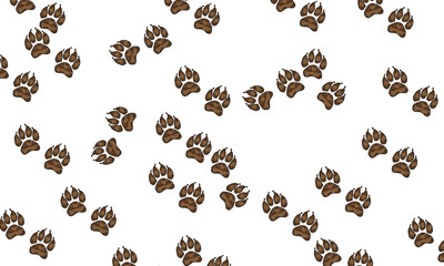 background with canine prints