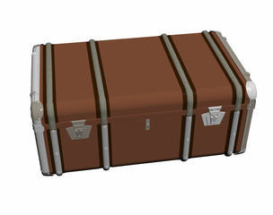 Großer brauner Leder Koffer