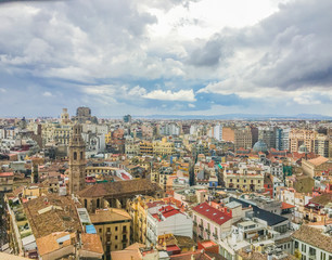 City landscape houses of valencia spain