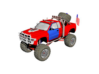 Roter Monstertruck