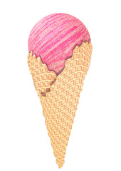Pink ice cream cone design