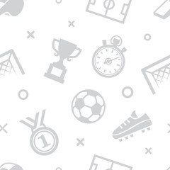 Soccer seamless pattern. Sport background