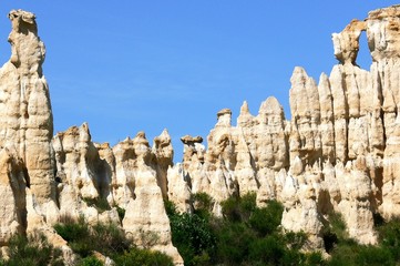 Natural site of the stone organ at Ille-sur-Tet, Pyren&eacute;es Orientales, France