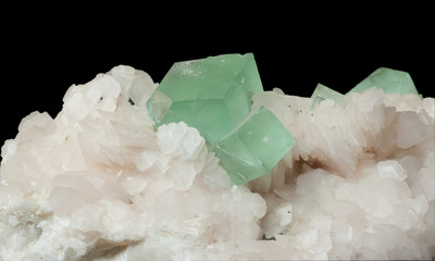 fluorite crystals in calcite