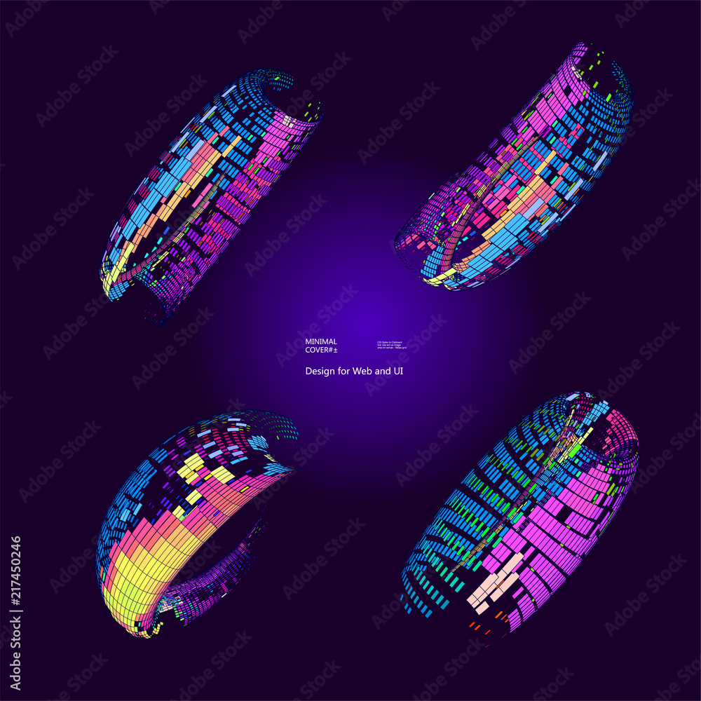 Poster moving colorful lines of abstract background