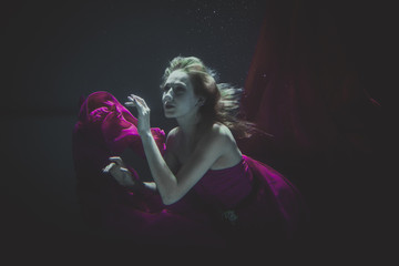 Woman underwater