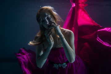 Woman underwater
