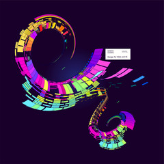 Fototapeta premium Moving colorful lines of abstract background 