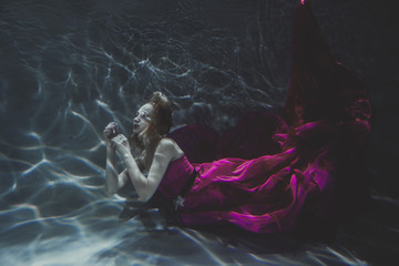 Woman underwater