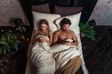 Couple at home having relationship problems