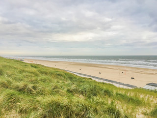 Fototapeta na wymiar sea view of egmond beach