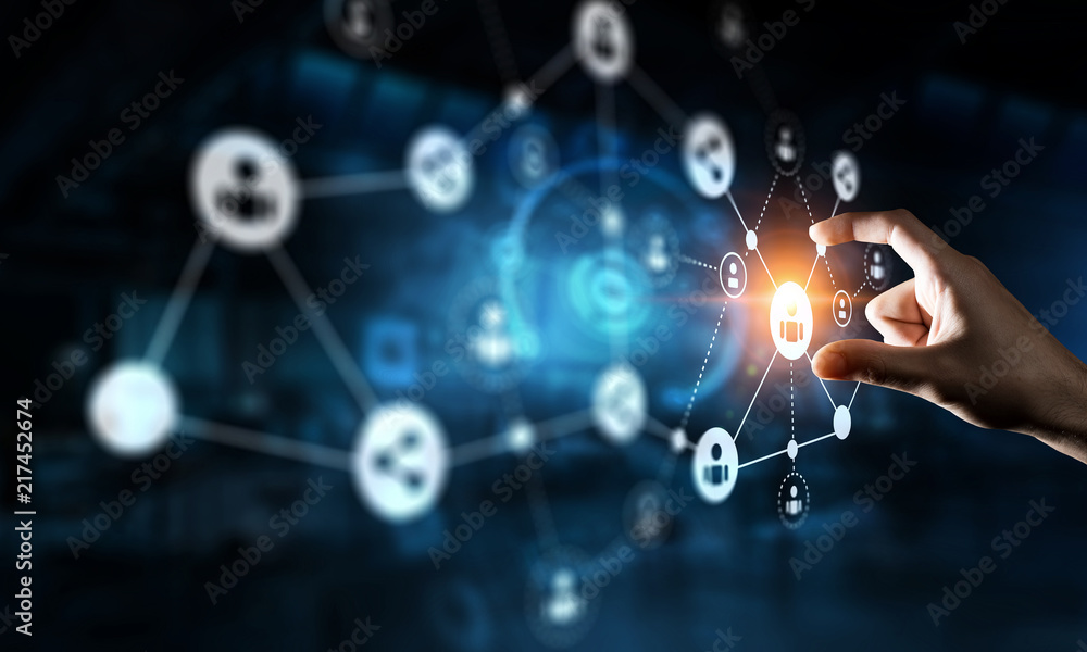 Aufkleber social connection and networking