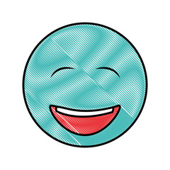 smiley big emoticon eyes closed happy drawing color image