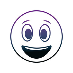 Fototapeta premium big smiley happy emoticon neon design image